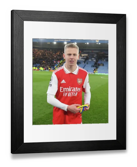 Framed Print : Arsenal's Oleksandr Zinchenko Reacts After Leicester City Clash in 2022-23 Premier League