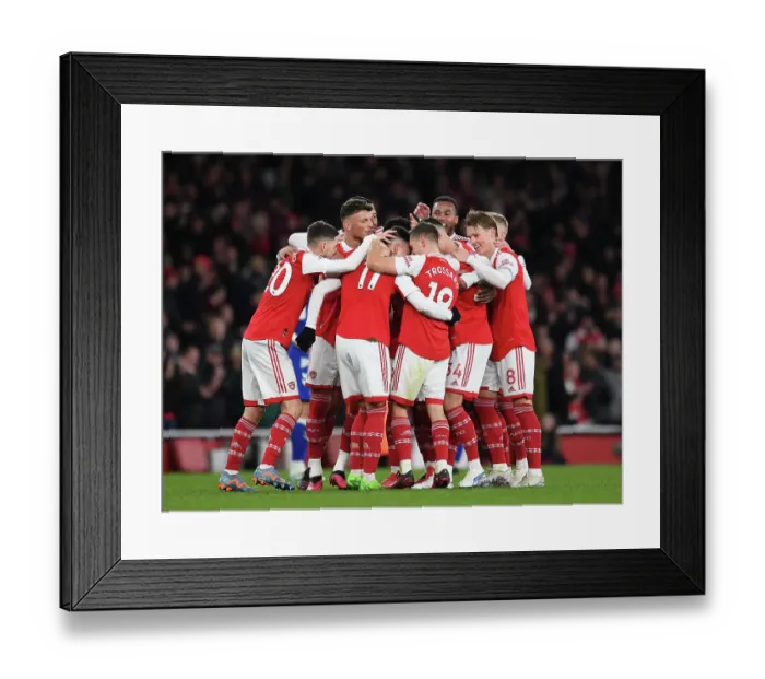 Framed Print : Arsenal vs. Everton: Premier League Clash at Emirates Stadium (2023)