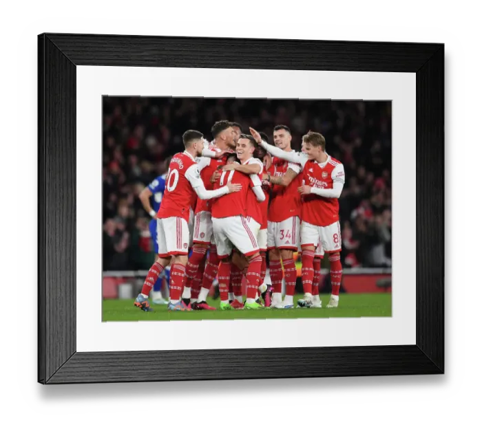 Framed Print : Arsenal vs. Everton: Premier League Clash at Emirates Stadium (2023)