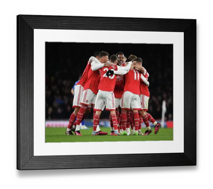 Framed Print : Arsenal Celebrate Martinelli's Brace: Arsenal FC vs Everton FC, Premier League 2022-23