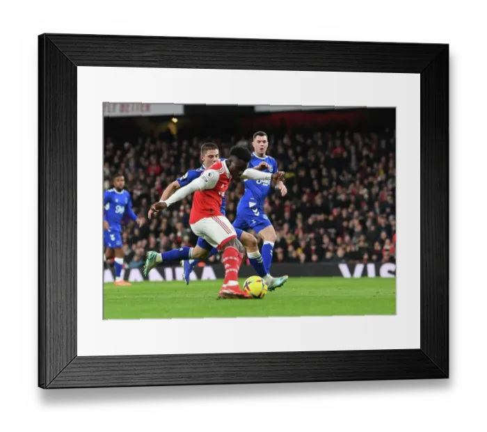 Framed Print : Saka Scores First: Arsenal vs. Everton, Premier League 2022-23 Framed Print : Saka Scores First: Arsenal vs. Everton, Premier League 2022-23