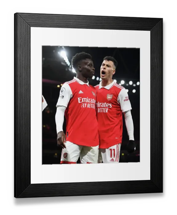 Framed Print : Saka and Martinelli Celebrate First Goal: Arsenal vs. Everton, Premier League 2022-23 Framed Print : Saka and Martinelli Celebrate First Goal: Arsenal vs. Everton, Premier League 2022-23