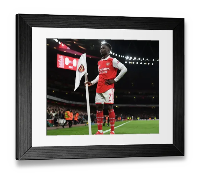 Framed Print : Saka Scores First: Arsenal's Triumph Over Everton in the Premier League Framed Print : Saka Scores First: Arsenal's Triumph Over Everton in the Premier League