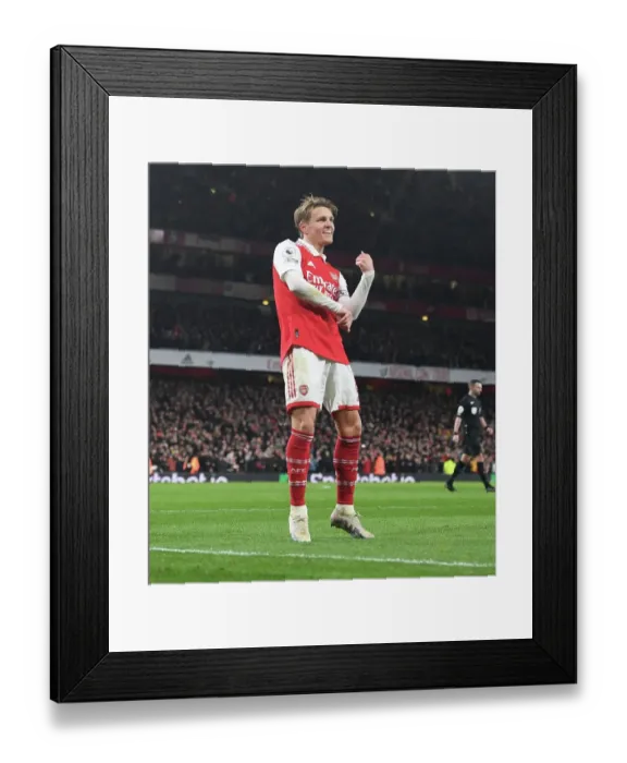 Framed Print : Martin Odegaard Scores the Third Goal: Arsenal FC vs Everton FC, Premier League 2022-23 Framed Print : Martin Odegaard Scores the Third Goal: Arsenal FC vs Everton FC, Premier League 2022-23