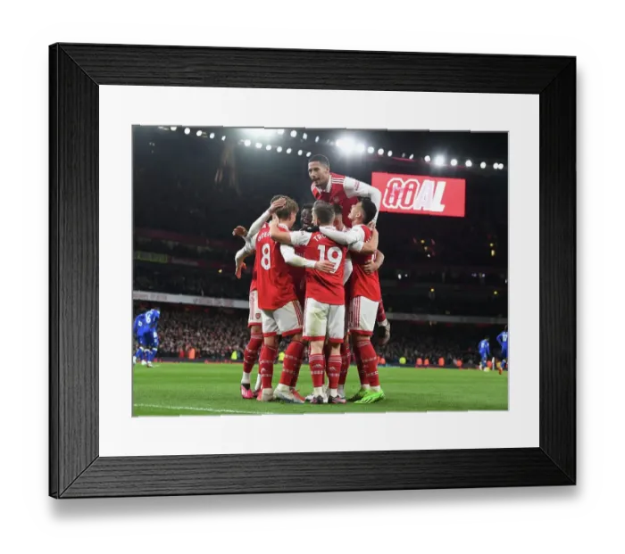 Framed Print : Arsenal Celebrate Four Goals: Martin Odegaard, Bukayo Saka, Leandro Trossard, Gabriel Martinelli vs Everton (2022-23) Framed Print : Arsenal Celebrate Four Goals: Martin Odegaard, Bukayo Saka, Leandro Trossard, Gabriel Martinelli vs Everton (2022-23)