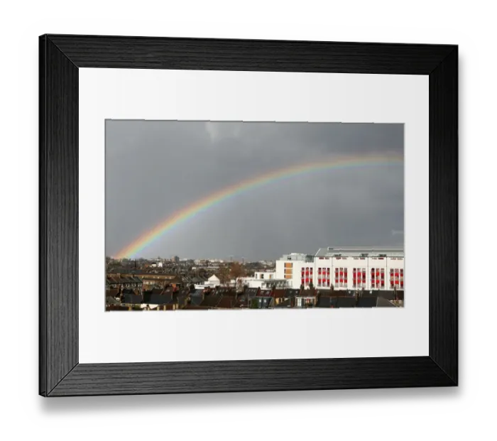 Framed Print : A Rainbow Over Highbury: An Arsenal Football Club Moment