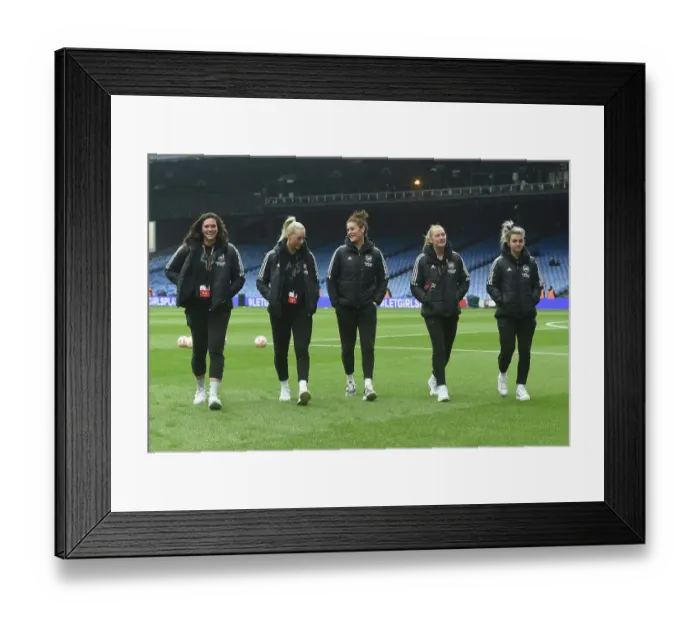Framed Print : Arsenal Women's Squad Gathers Before FA WSL Cup Final Against Chelsea