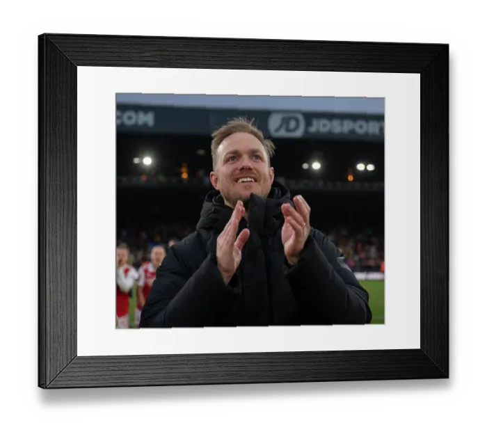 Framed Print : Arsenal Women vs. Chelsea Women: FA WSL Cup Final - Arsenal's Jonas Eidevall Framed Print : Arsenal Women vs. Chelsea Women: FA WSL Cup Final - Arsenal's Jonas Eidevall