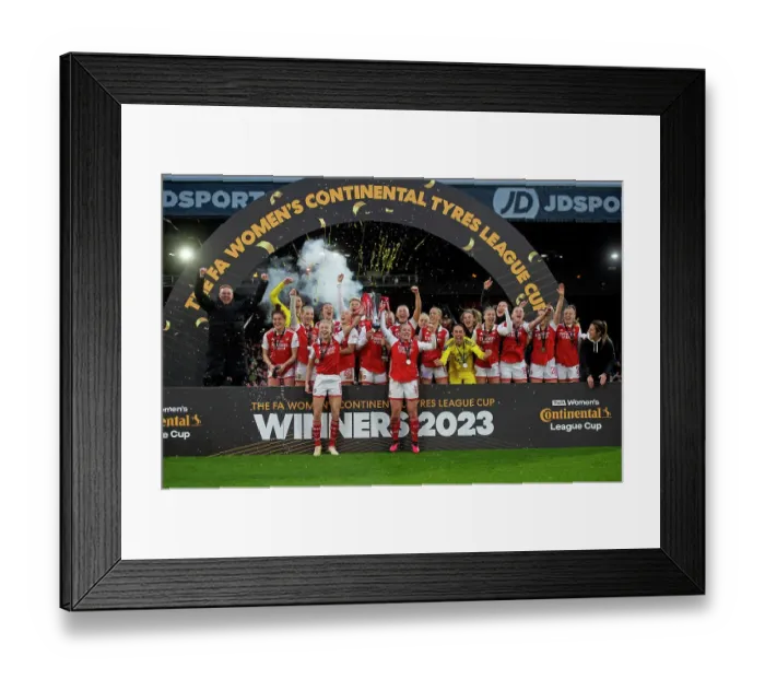 Framed Print : Arsenal Women Celebrate Conti Cup Triumph: Leah Williamson and Kim Little Lift the Trophy Framed Print : Arsenal Women Celebrate Conti Cup Triumph: Leah Williamson and Kim Little Lift the Trophy