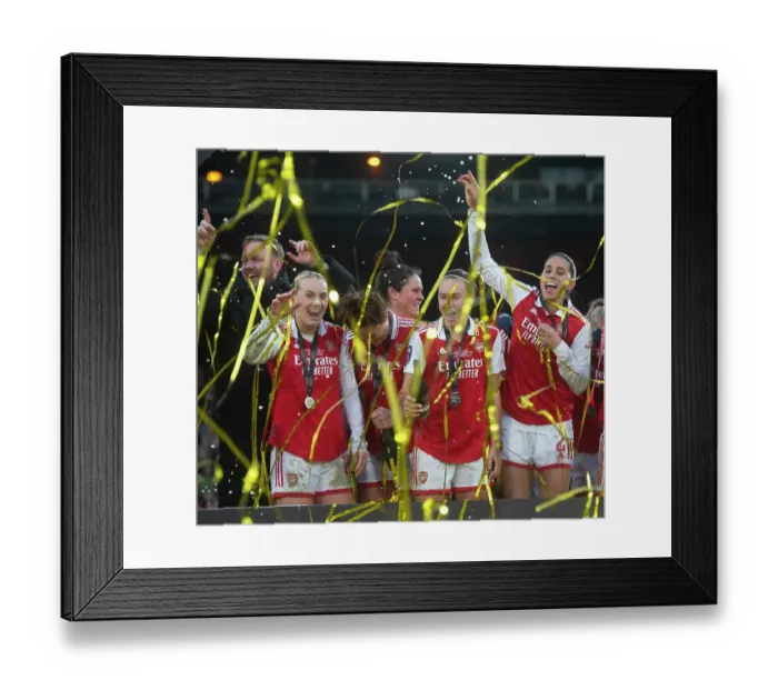 Framed Print : Arsenal Women Celebrate Conti Cup Victory Over Chelsea