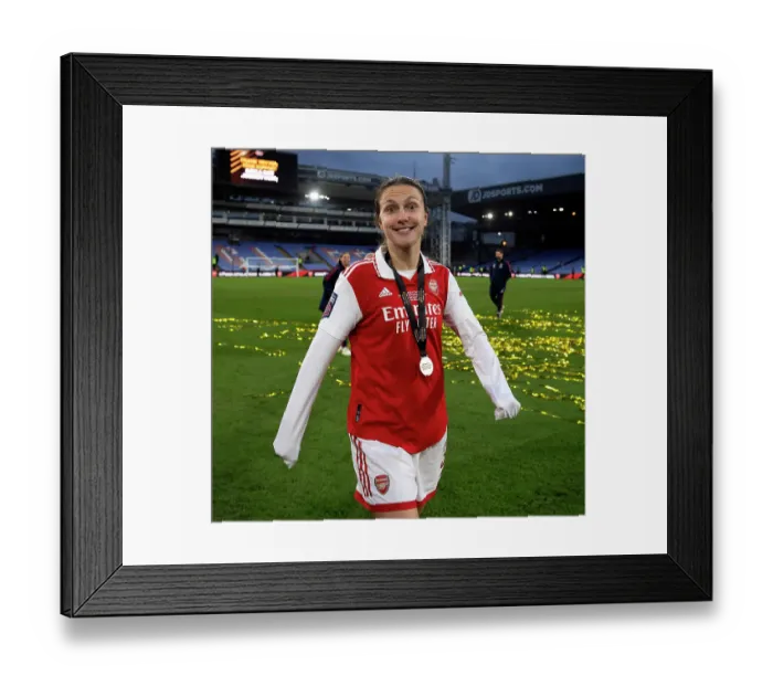 Framed Print : Arsenal's Lotte Wubben-Moy Reacts After FA Women's Continental Tyres League Cup Final vs Chelsea