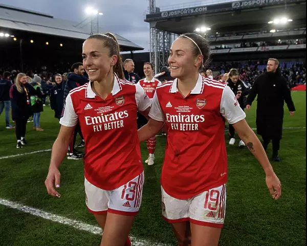 Arsenal Women Celebrate Conti Cup Final Victory over Chelsea