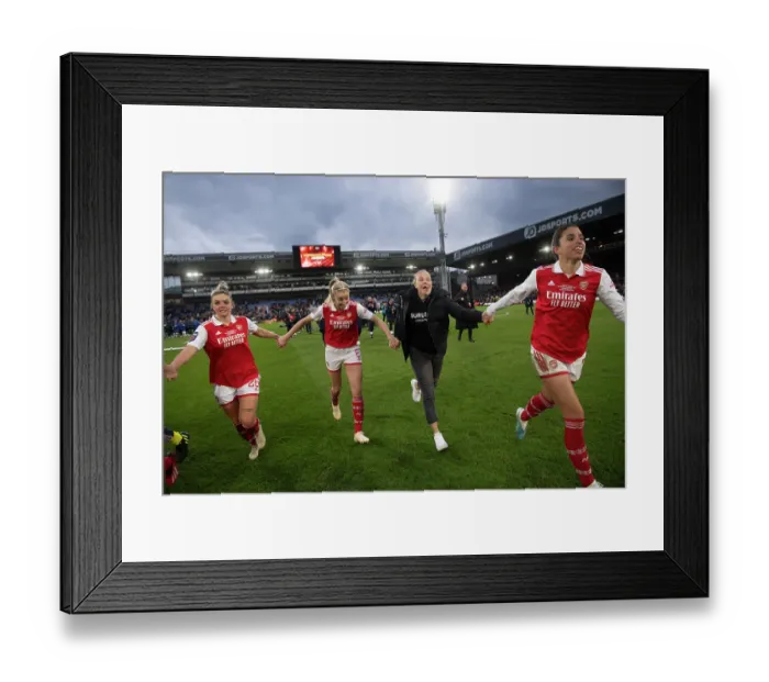 Framed Print : Arsenal Women Celebrate Conti Cup Victory Over Chelsea