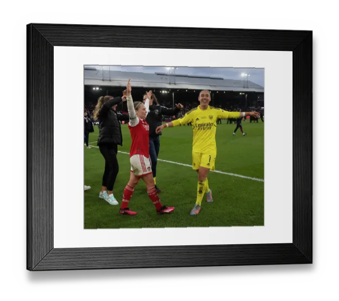 Framed Print : Arsenal Women Celebrate FA WSL Cup Final Triumph over Chelsea Framed Print : Arsenal Women Celebrate FA WSL Cup Final Triumph over Chelsea