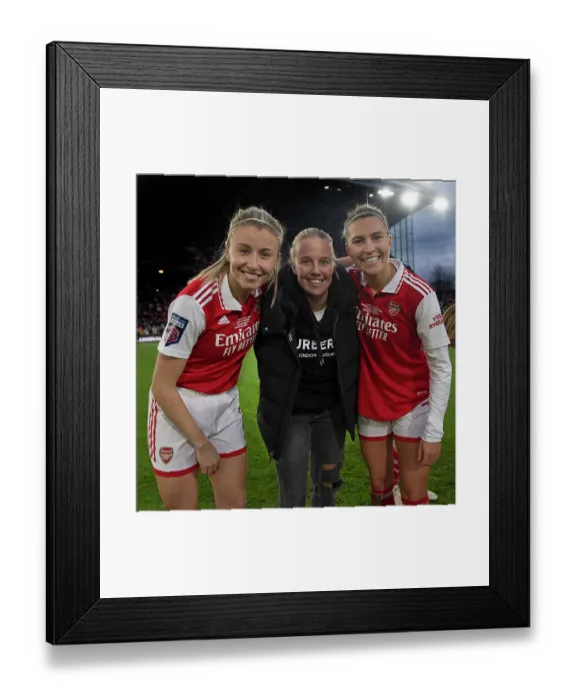 Framed Print : Arsenal Celebrate FA Women's Continental Tyres League Cup Final Victory over Chelsea Framed Print : Arsenal Celebrate FA Women's Continental Tyres League Cup Final Victory over Chelsea