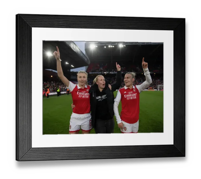 Framed Print : Arsenal Women Celebrate Conti Cup Victory Over Chelsea
