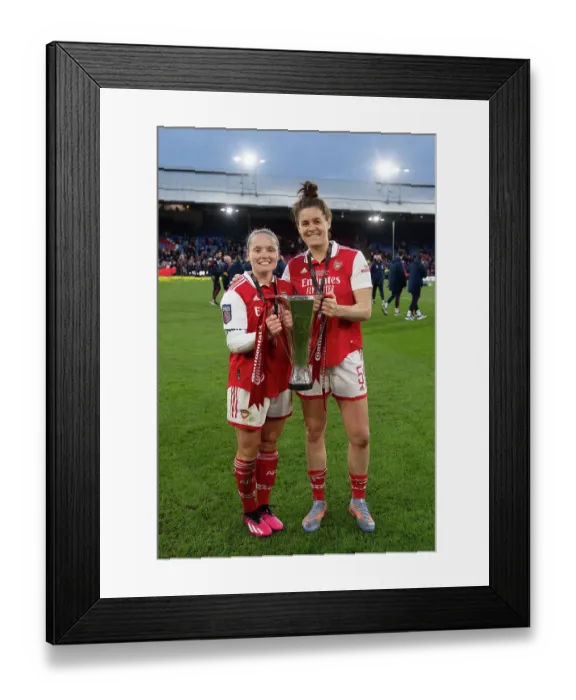 Framed Print : Arsenal Women Celebrate Conti Cup Triumph Over Chelsea
