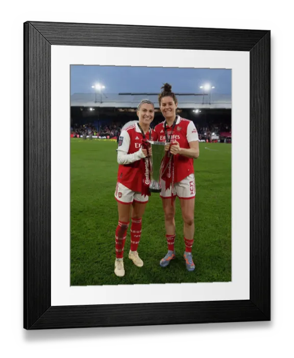 Framed Print : Arsenal Women Celebrate Conti Cup Triumph over Chelsea