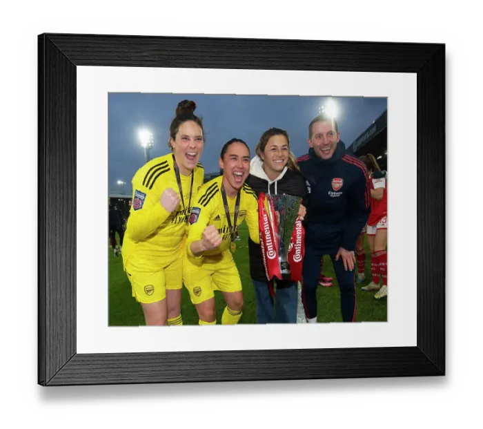 Framed Print : Arsenal Women Celebrate FA WSL Cup Final Triumph over Chelsea Framed Print : Arsenal Women Celebrate FA WSL Cup Final Triumph over Chelsea