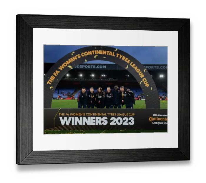 Framed Print : Arsenal Women's Team Celebrate Conti Cup Final Victory over Chelsea Framed Print : Arsenal Women's Team Celebrate Conti Cup Final Victory over Chelsea