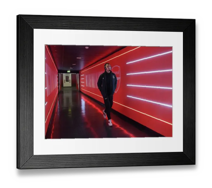 Framed Print : Arsenal's William Saliba Gears Up Before Arsenal v AFC Bournemouth, Premier League 2022-23 Framed Print : Arsenal's William Saliba Gears Up Before Arsenal v AFC Bournemouth, Premier League 2022-23