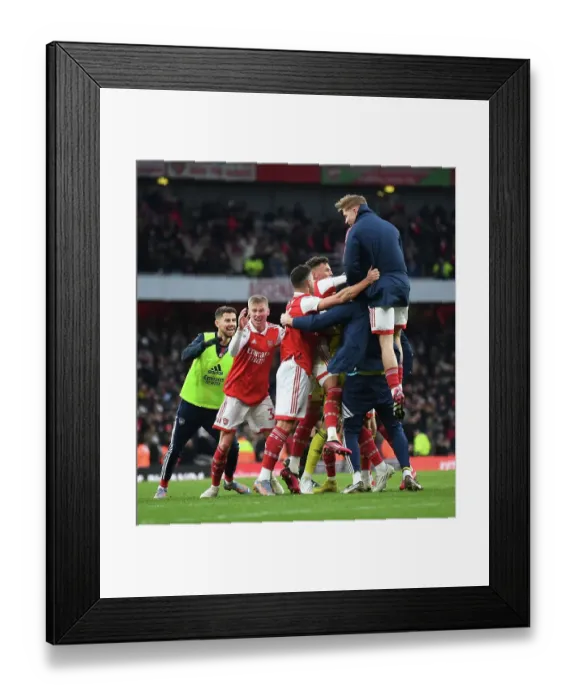 Framed Print : Arsenal's Thrilling Triumph: Nelson Scores the Game-Changing Goal vs. AFC Bournemouth (2022-23)