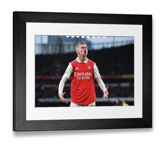 Framed Print : Arsenal's Triumph: Reiss Nelson Scores Hat-trick Against AFC Bournemouth (2022-23)