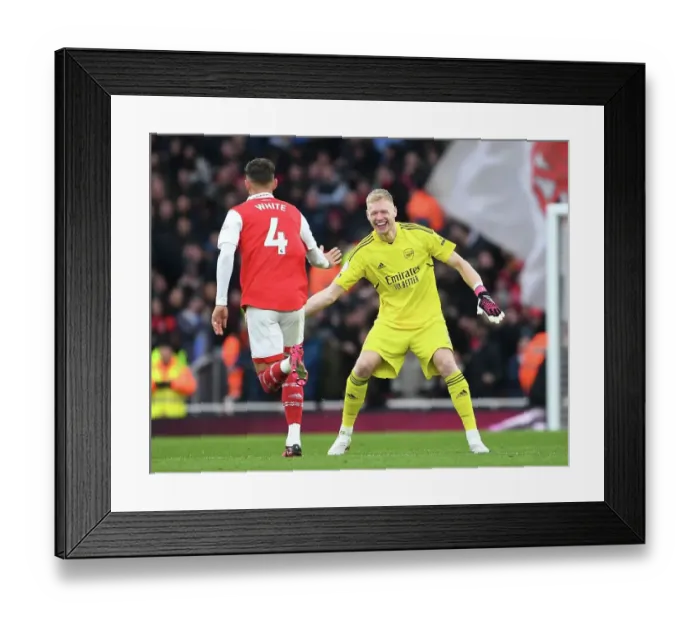 Framed Print : Arsenal's Ben White and Aaron Ramsdale: A Celebration of Goals in Arsenal's Victory Over AFC Bournemouth (2022-23) Framed Print : Arsenal's Ben White and Aaron Ramsdale: A Celebration of Goals in Arsenal's Victory Over AFC Bournemouth (2022-23)
