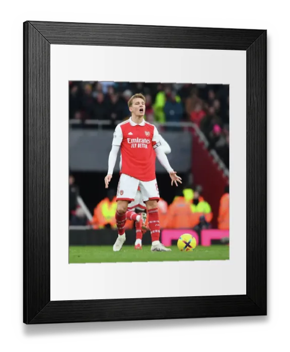 Framed Print : Arsenal Celebrate Ben White's Goal: Odegaard Leads the Charge Framed Print : Arsenal Celebrate Ben White's Goal: Odegaard Leads the Charge