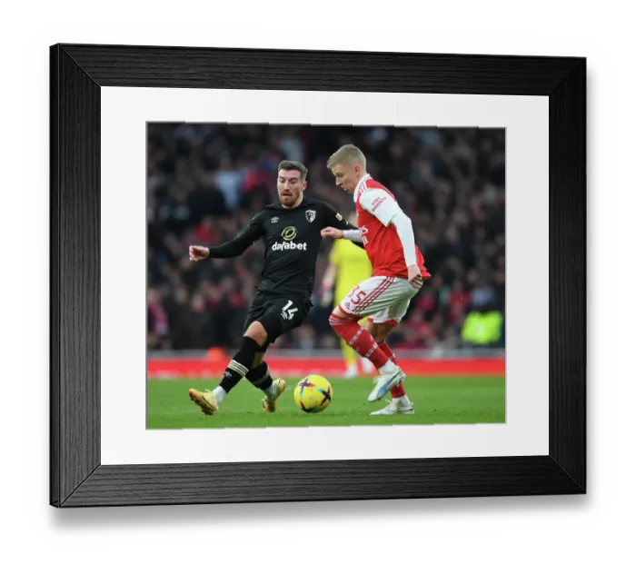 Framed Print : Arsenal's Zinchenko Shines: Arsenal vs AFC Bournemouth, Premier League 2022-23