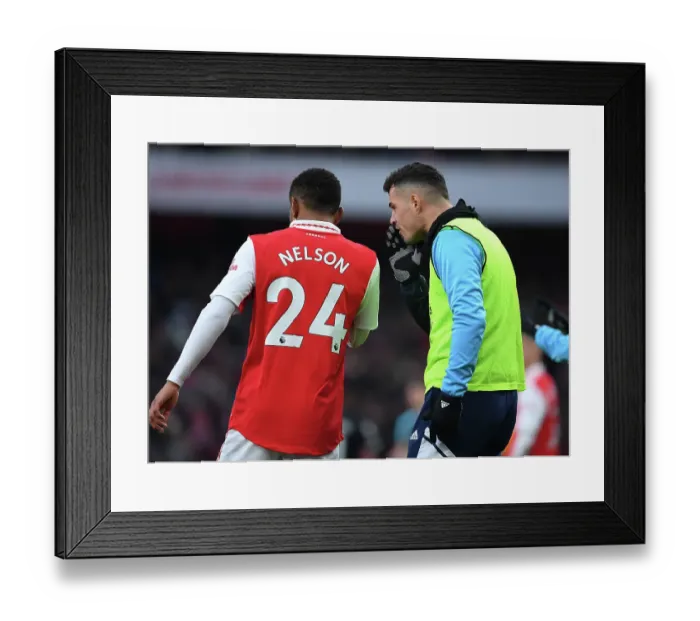 Framed Print : Arsenal: Xhaka Consoles Nelson Amidst Premier League Tension (Arsenal v AFC Bournemouth, 2022-23) Framed Print : Arsenal: Xhaka Consoles Nelson Amidst Premier League Tension (Arsenal v AFC Bournemouth, 2022-23)