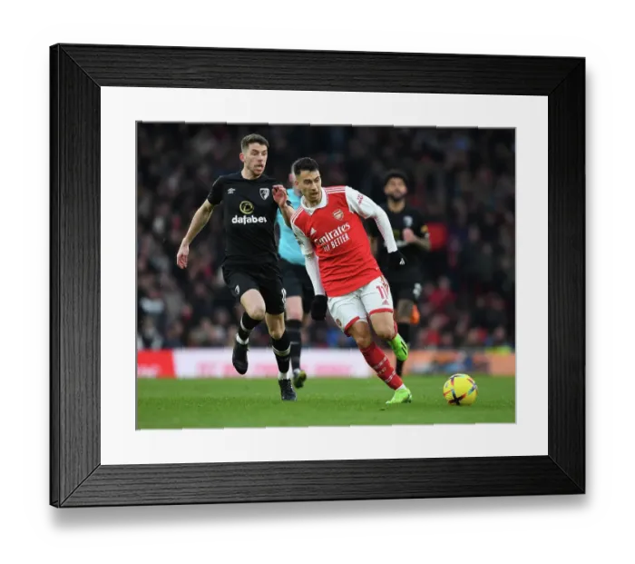 Framed Print : Arsenal's Gabriel Martinelli Shines in Premier League Clash Against AFC Bournemouth (2022-23)