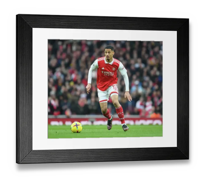 Framed Print : William Saliba in Action: Arsenal vs. AFC Bournemouth, Premier League 2022-23 Framed Print : William Saliba in Action: Arsenal vs. AFC Bournemouth, Premier League 2022-23