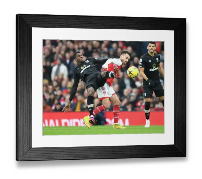 Framed Print : Fabio Vieira vs. Dango Ouattara: A Clash at the Emirates