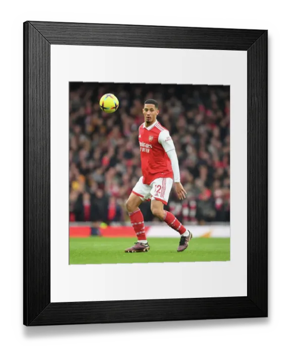 Framed Print : Arsenal's William Saliba in Action against AFC Bournemouth, Premier League 2022-23 Framed Print : Arsenal's William Saliba in Action against AFC Bournemouth, Premier League 2022-23