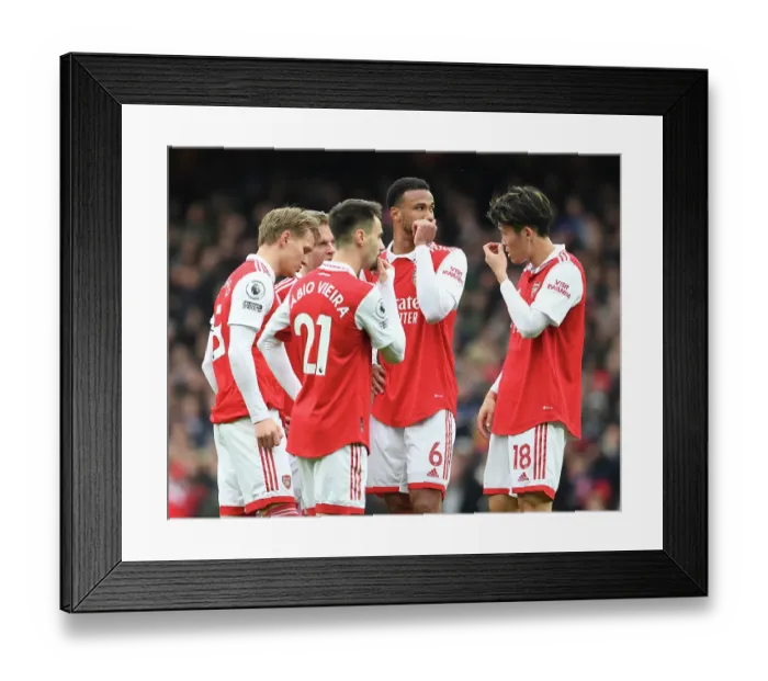 Framed Print : Arsenal's New Stars: Odegaard, Vieira, Gabriel, and Tomiyasu in Action against AFC Bournemouth (2022-23) Framed Print : Arsenal's New Stars: Odegaard, Vieira, Gabriel, and Tomiyasu in Action against AFC Bournemouth (2022-23)