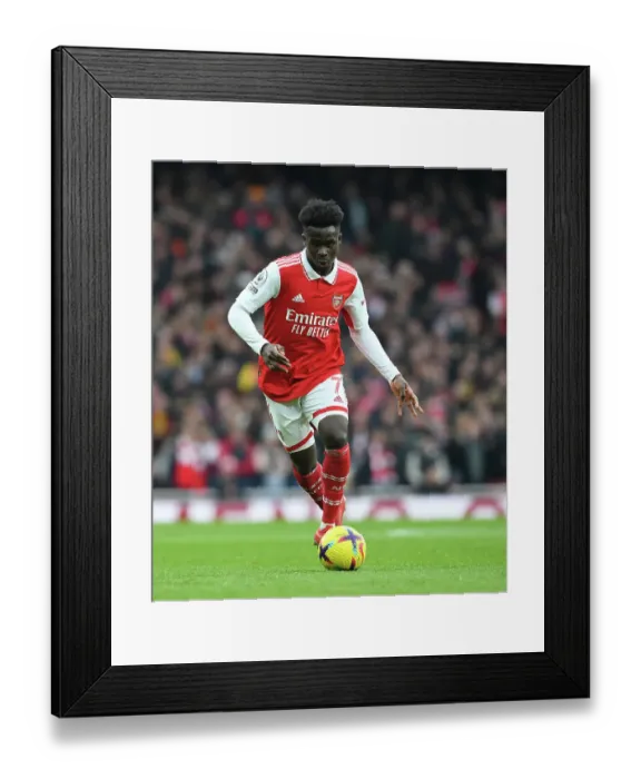 Framed Print : Bukayo Saka in Action: Arsenal's Star Performer Against AFC Bournemouth, Premier League 2022-23 Framed Print : Bukayo Saka in Action: Arsenal's Star Performer Against AFC Bournemouth, Premier League 2022-23