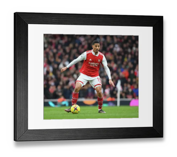 Framed Print : William Saliba in Action: Arsenal vs. AFC Bournemouth, Premier League 2022-23