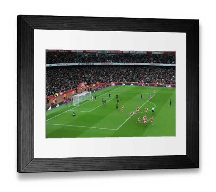 Framed Print : Arsenal Celebrate Ben White's Goal Against AFC Bournemouth in Premier League 2022-23