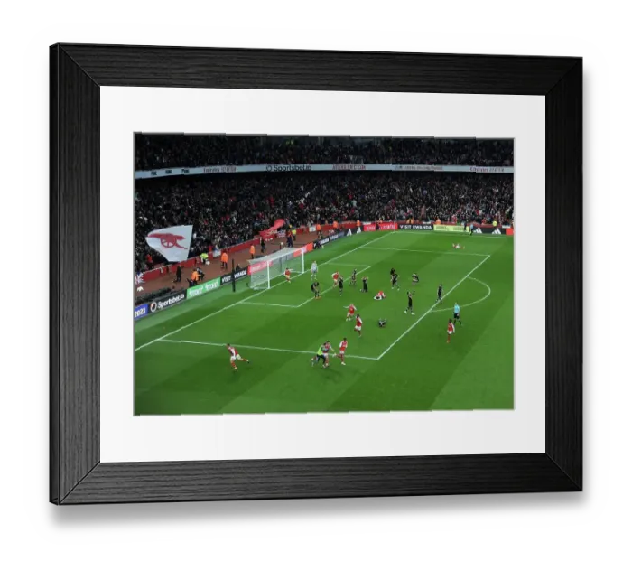 Framed Print : Arsenal's Triumphant Third: Nelson's Goal Celebration (2022-23)