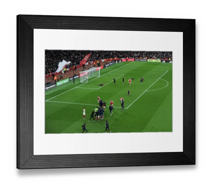 Framed Print : Arsenal's Nelson Scores Hat-Trick: Arsenal 3-1 Bournemouth (Premier League 2022-23)