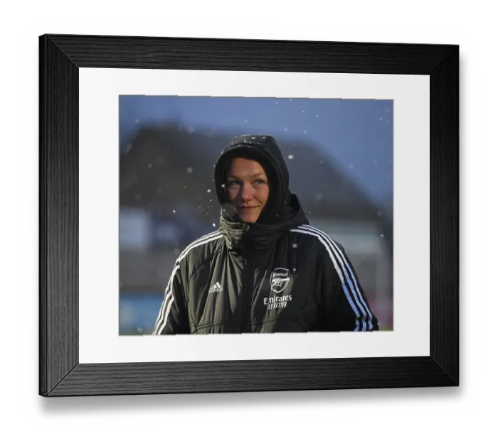 Framed Print : Arsenal Women's Star Frida Maanum Focuses Ahead of FA WSL Showdown against Liverpool Women