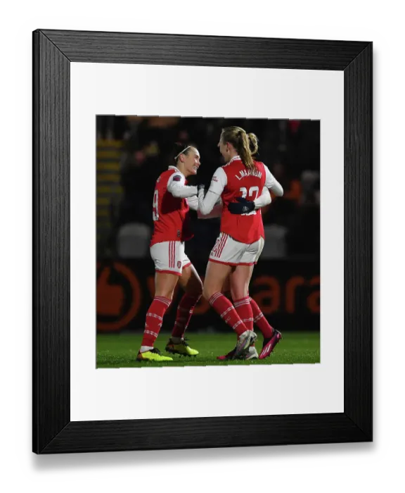 Framed Print : Stina Blackstenius Scores First Goal for Arsenal Women Against Liverpool in FA Super League