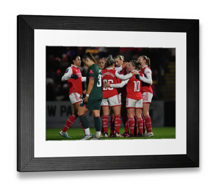 Framed Print : Stina Blackstenius Scores Thrilling First Goal: Arsenal Women Triumph Over Liverpool Women in FA WSL Clash