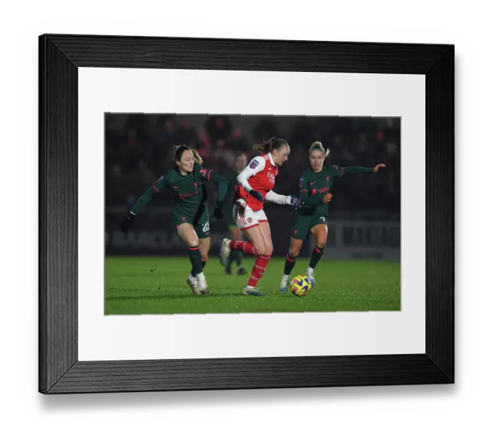 Framed Print : Arsenal vs. Liverpool: A Fierce FA Women's Super League Showdown - Battle of Titans