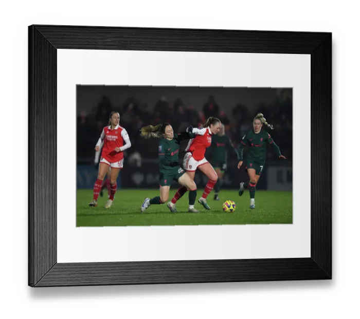 Framed Print : Arsenal vs. Liverpool: A FA Women's Super League Showdown - Battle of the Titans