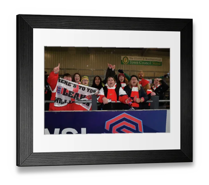 Framed Print : Arsenal vs. Liverpool: Passionate Fan Showdown - Arsenal Women's Super League, 2022-23