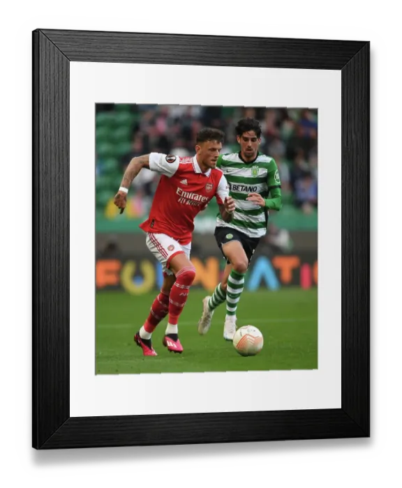 Framed Print : Arsenal's Ben White: Unyielding Defender in Europa League Showdown vs. Sporting CP Framed Print : Arsenal's Ben White: Unyielding Defender in Europa League Showdown vs. Sporting CP
