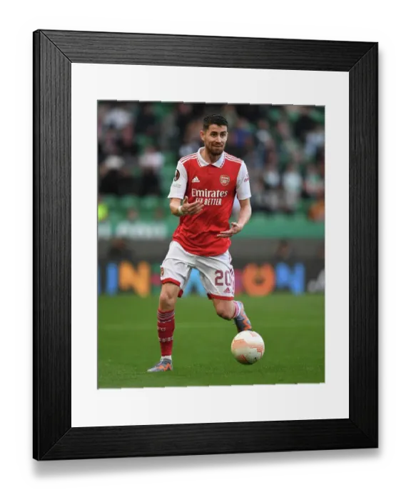 Framed Print : Arsenal's Europa League Showdown: Jorginho in Action vs Sporting CP, Lisbon 2023 Framed Print : Arsenal's Europa League Showdown: Jorginho in Action vs Sporting CP, Lisbon 2023