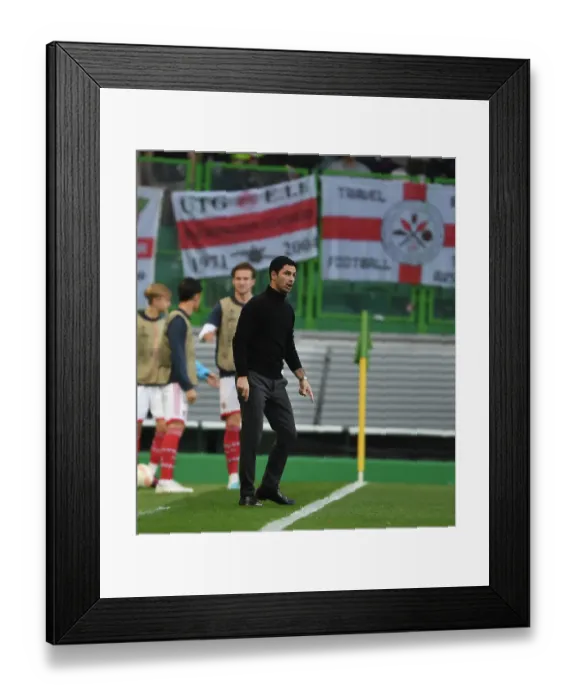Framed Print : Mikel Arteta Leads Arsenal in Europa League Clash against Sporting Lisbon Framed Print : Mikel Arteta Leads Arsenal in Europa League Clash against Sporting Lisbon